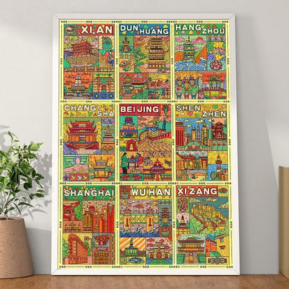 Gill & Lill Colorful City 1000 Piece Puzzle Gill & Lill