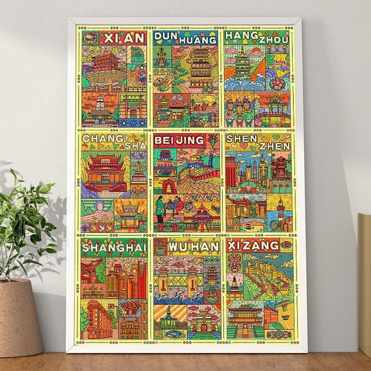 Gill & Lill Colorful City 1000 Piece Puzzle Gill & Lill
