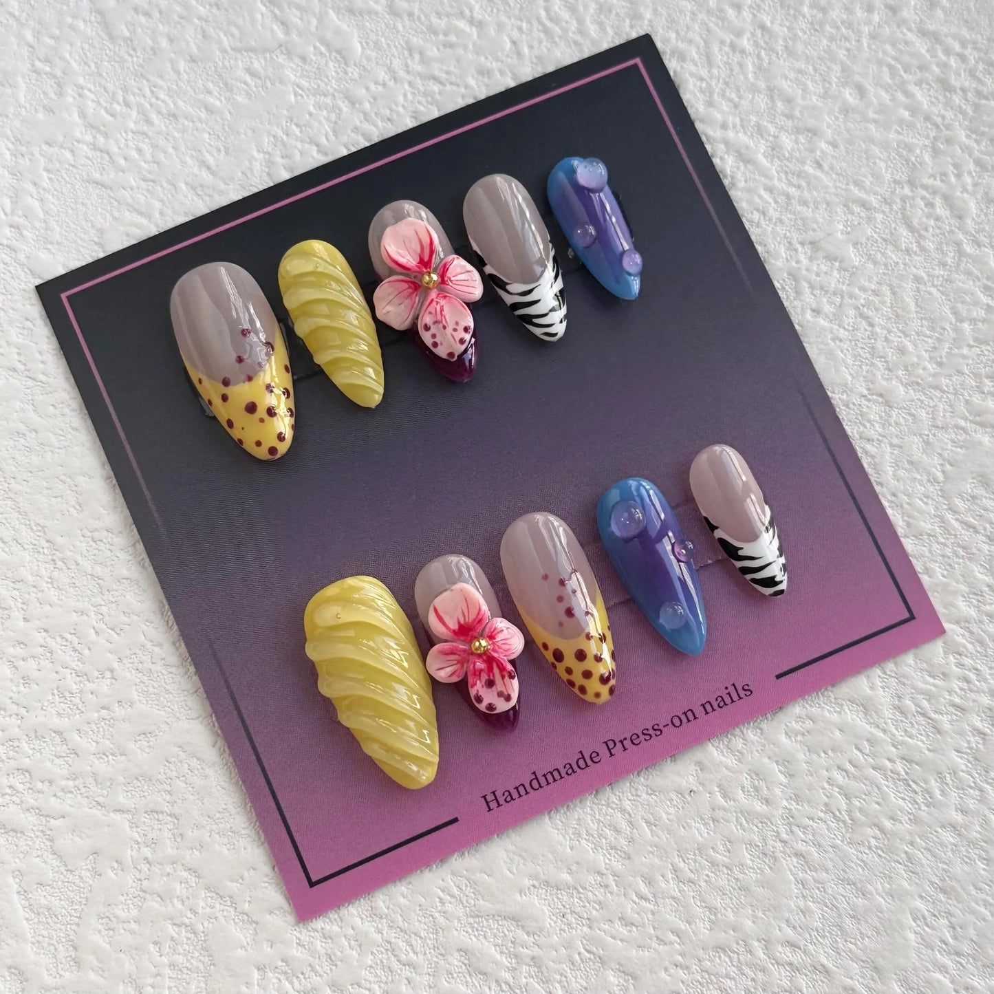 Colorful Floral Craze Press-on Nails