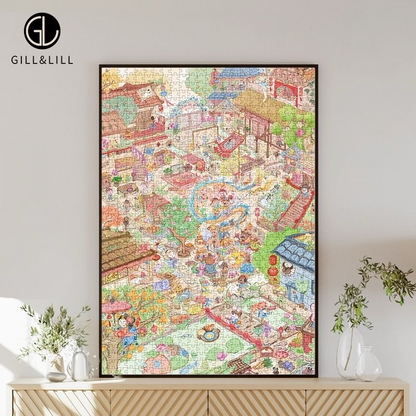 Gill & Lill Hustle and Bustle 1000 Piece Puzzle Gill & Lill