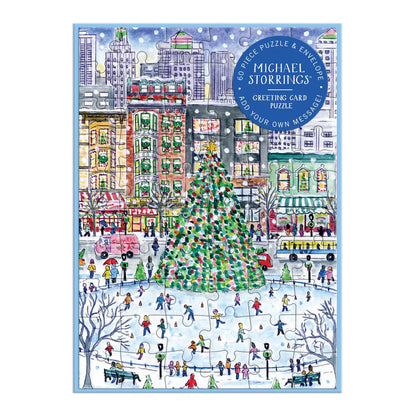 Michael Storrings Christmas in the City Greeting Card Puzzle Galison