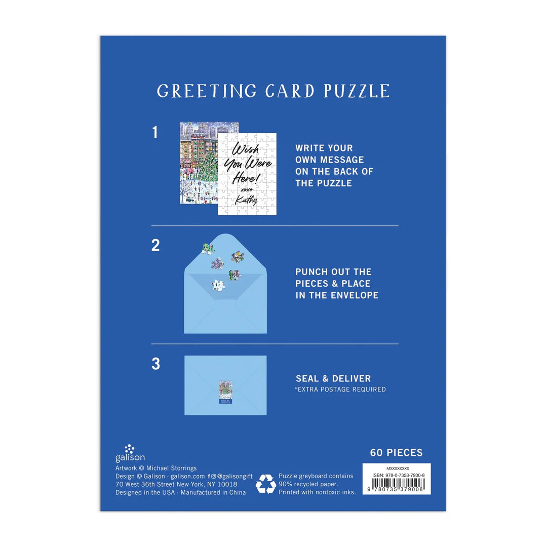 Michael Storrings Christmas in the City Greeting Card Puzzle Galison