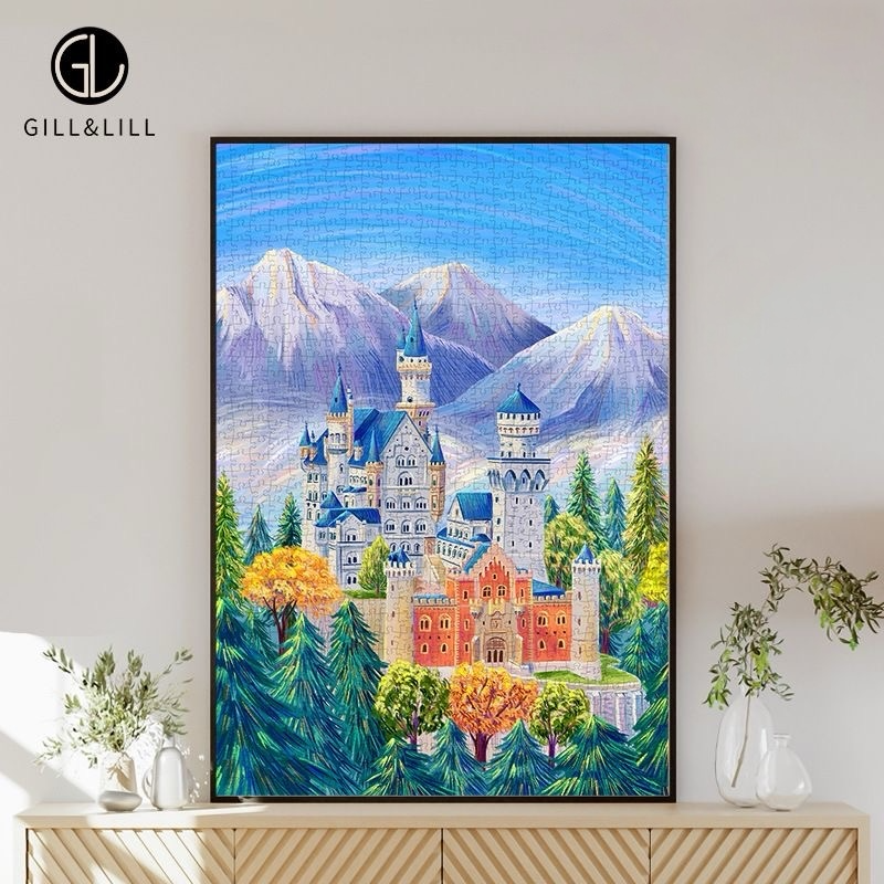 Gill & Lill New Swan Stone Castle 1000 Piece Jigsaw Puzzle Gill & Lill