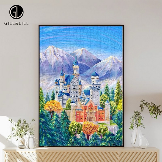 Gill & Lill New Swan Stone Castle 1000 Piece Jigsaw Puzzle Gill & Lill