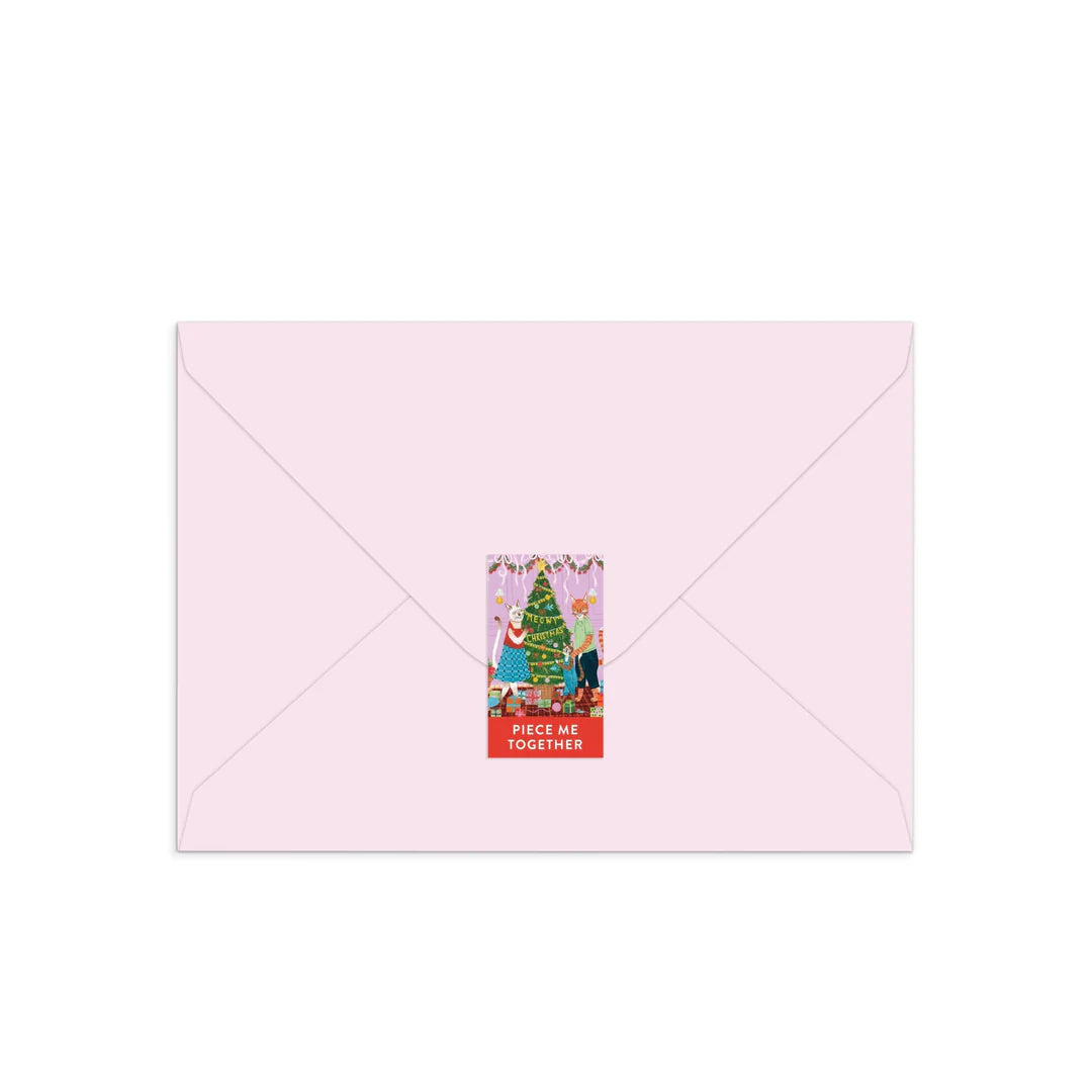 Meowy Christmas Greeting Card Puzzle