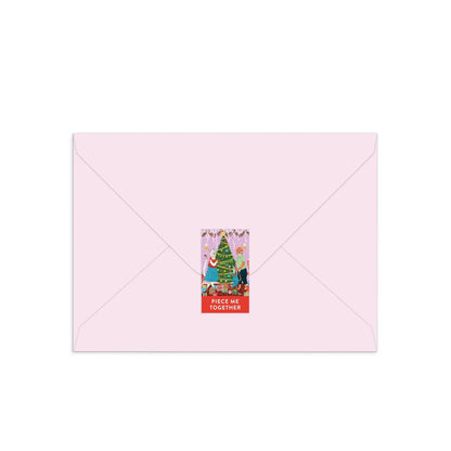 Meowy Christmas Greeting Card Puzzle