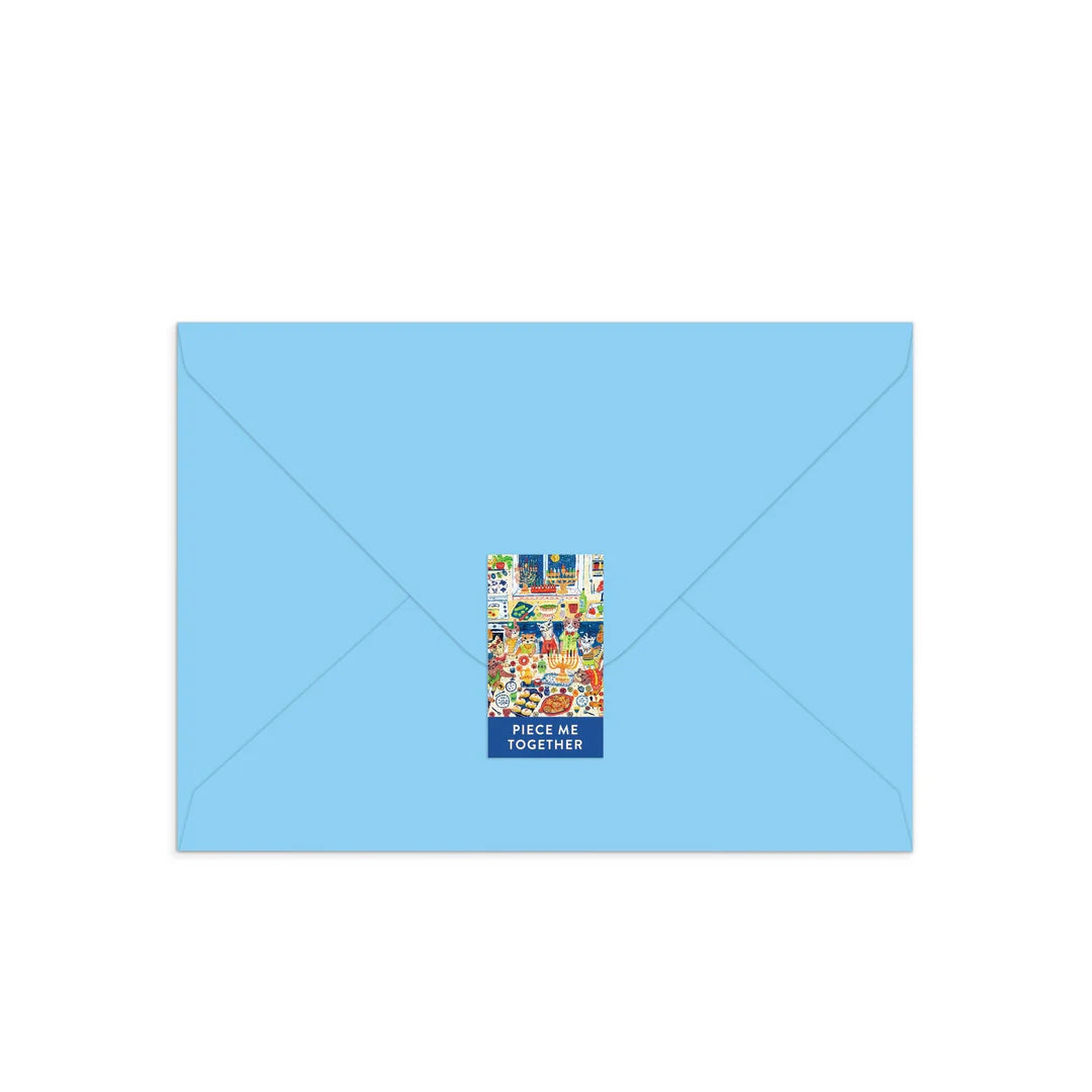 Happy Hanukcats Greeting Card Puzzle Galison