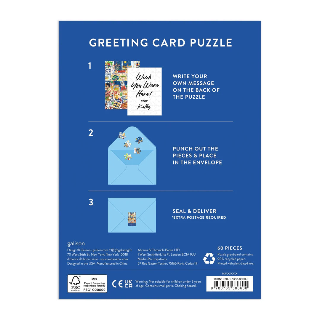 Happy Hanukcats Greeting Card Puzzle Galison