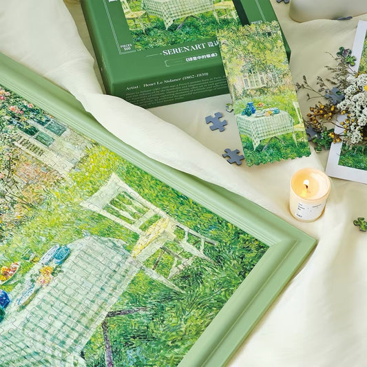 SEREN ART Table in the Green Garden 500 Piece Puzzle SEREN ART