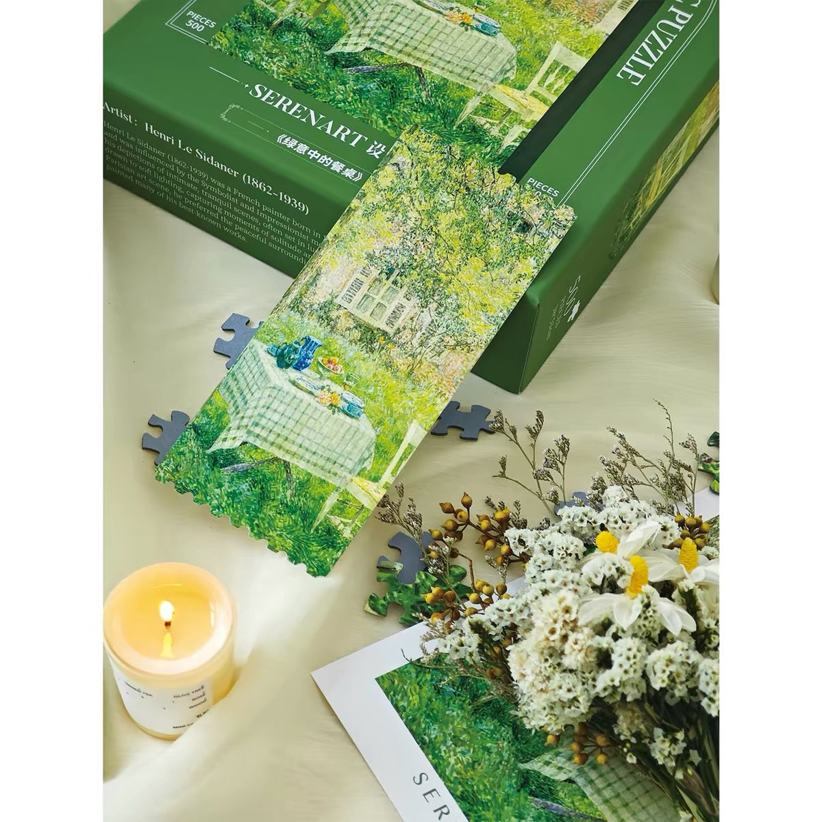 SEREN ART Table in the Green Garden 500 Piece Puzzle SEREN ART