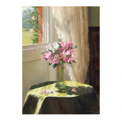 SEREN ART Rhododendrons by a Window 500 Piece Puzzle SEREN ART