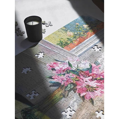 SEREN ART Rhododendrons by a Window 500 Piece Puzzle SEREN ART