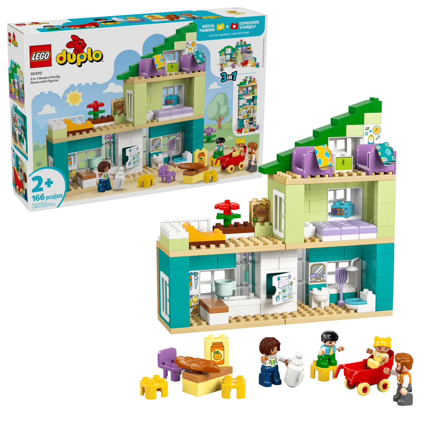 LEGO DUPLO® 3 in 1 Modern Family House with Figures 10470