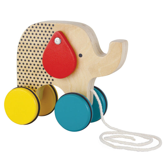 Jumping Jumbo Wooden Pull Along Toy
