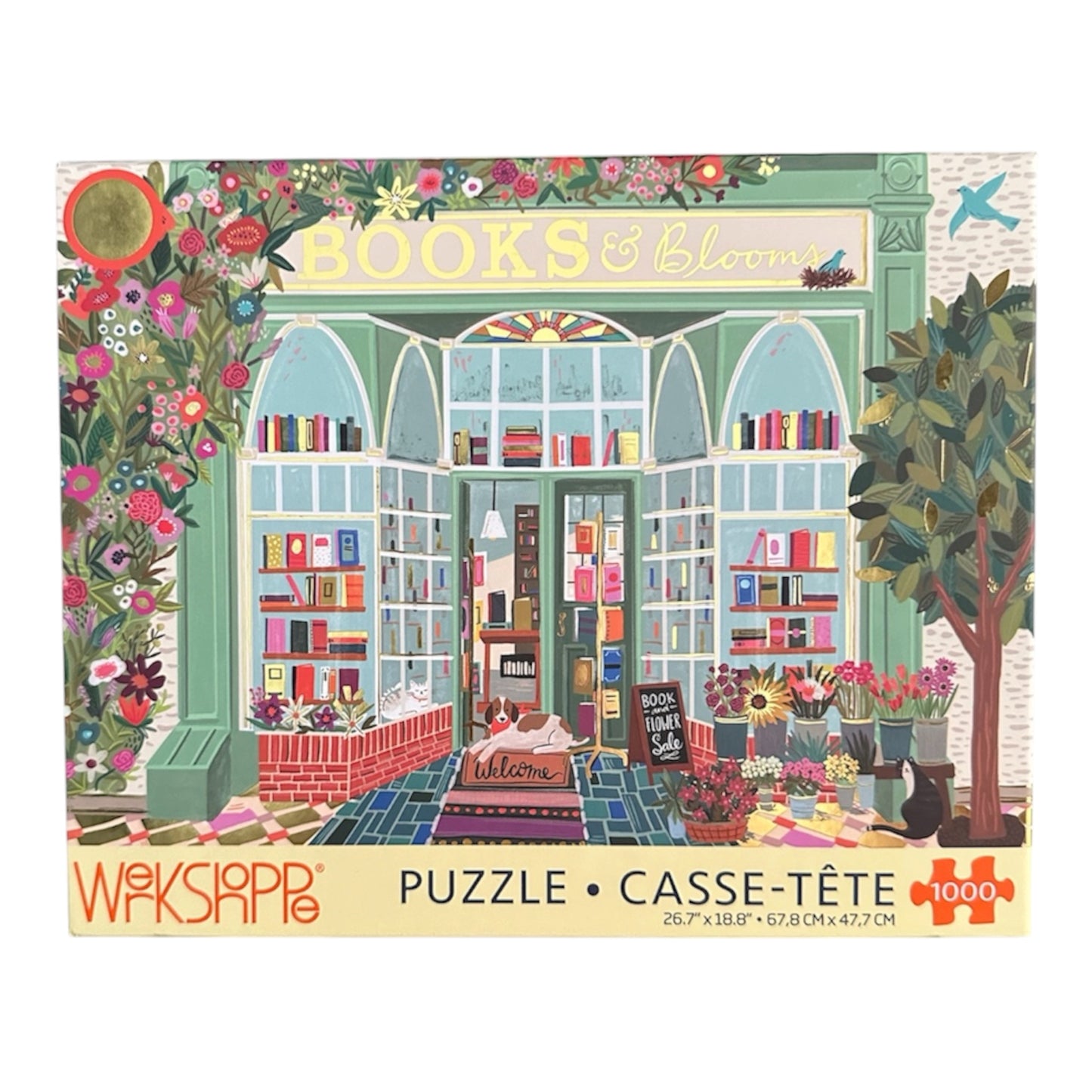 WerkShoppe Books & Blooms 1000 Piece Puzzle WerkShoppe