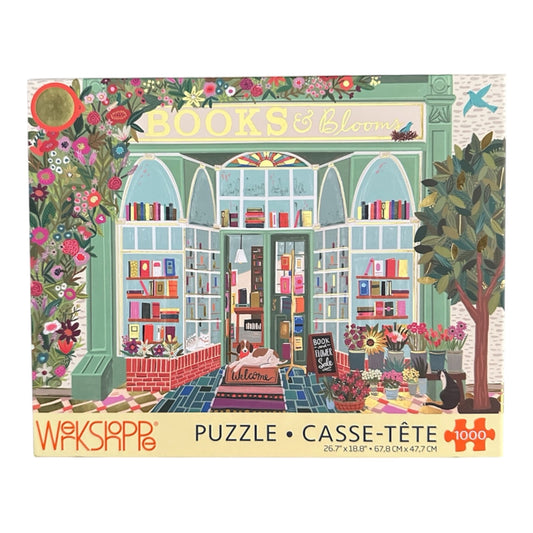 WerkShoppe Books & Blooms 1000 Piece Puzzle WerkShoppe