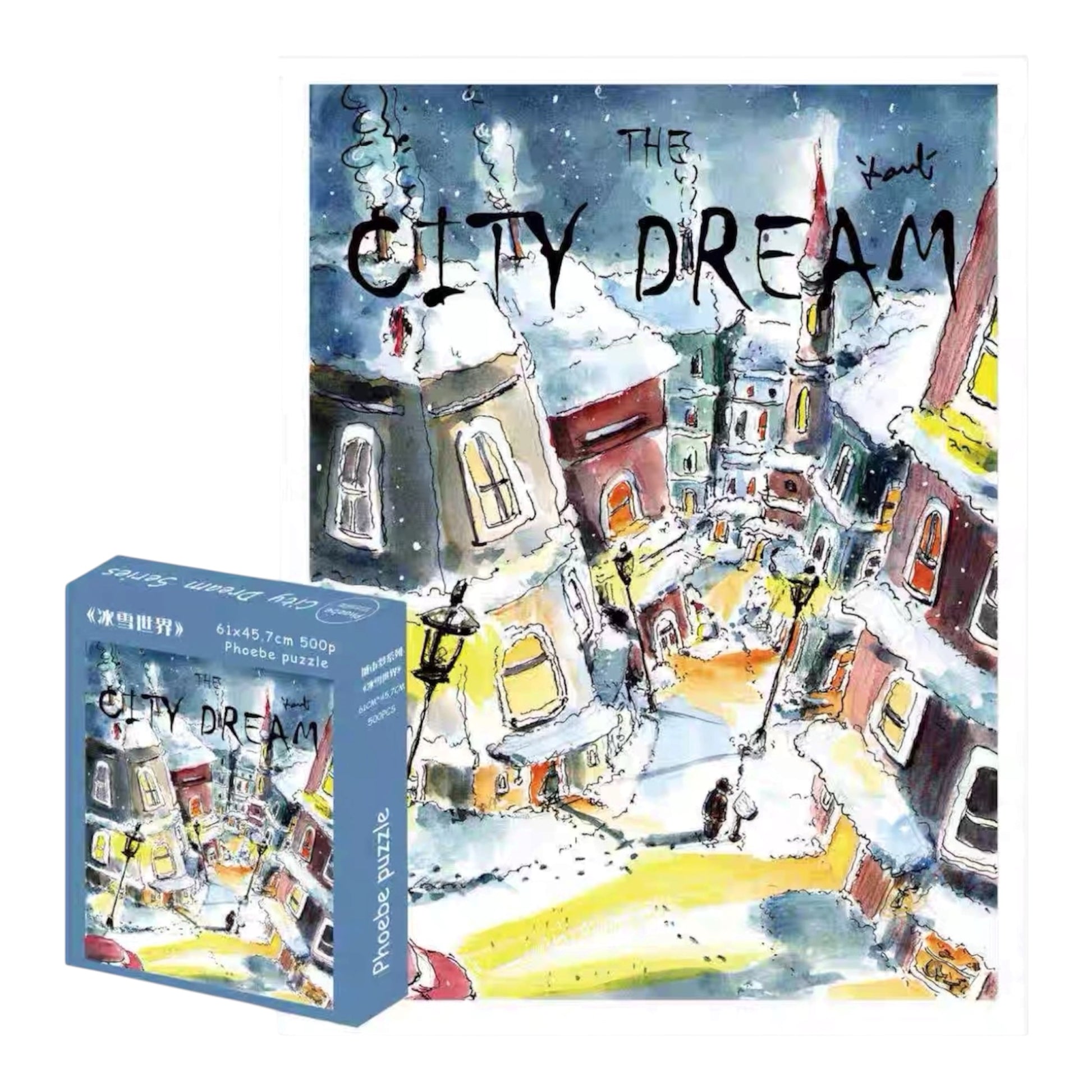 Phoebe Puzzle Snowy World 500 Piece Jigsaw Puzzle Phoebe Puzzle