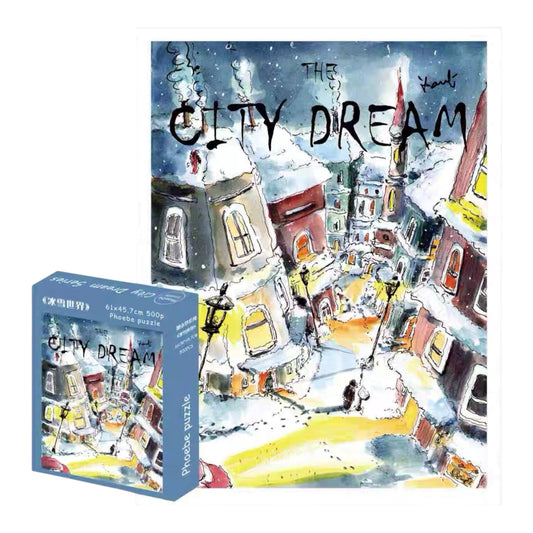 Phoebe Puzzle Snowy World 500 Piece Jigsaw Puzzle Phoebe Puzzle