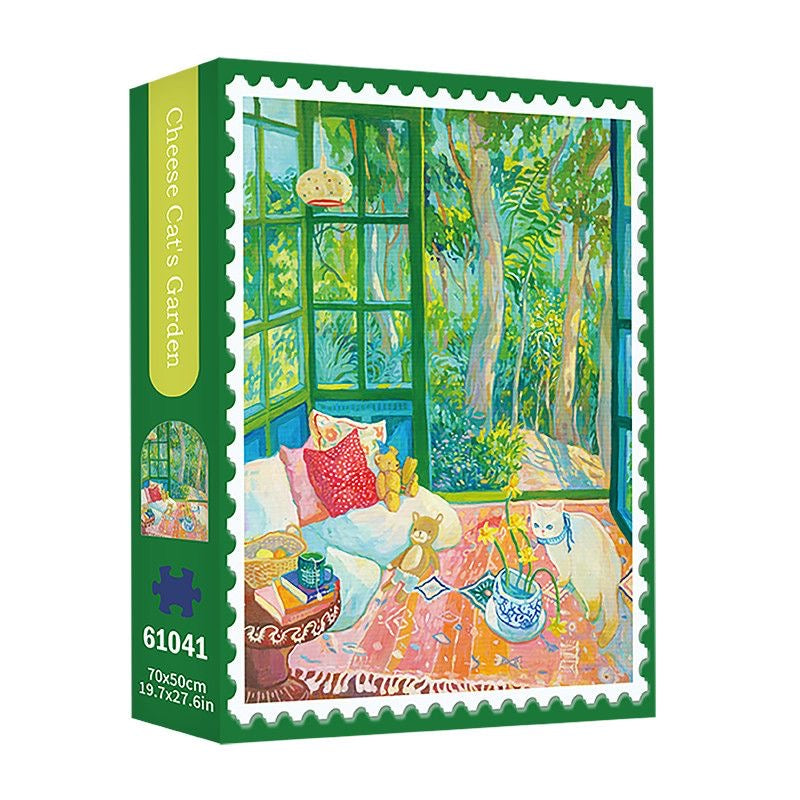 Cheese Cat’s Garden 1000 Piece Puzzle