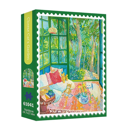 Cheese Cat’s Garden 1000 Piece Puzzle
