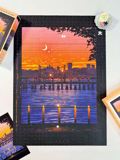 The Window Frames the Dusk 1000 Piece Jigsaw Puzzle Tutu Dingdang