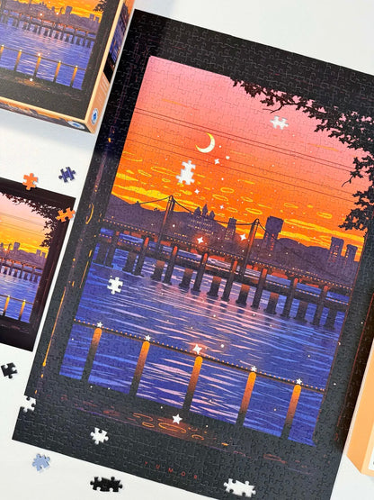 The Window Frames the Dusk 1000 Piece Jigsaw Puzzle Tutu Dingdang