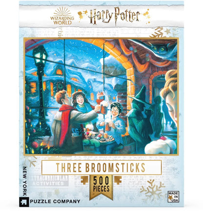 Three Broomsticks 500 Piece Jigsaw Puzzle