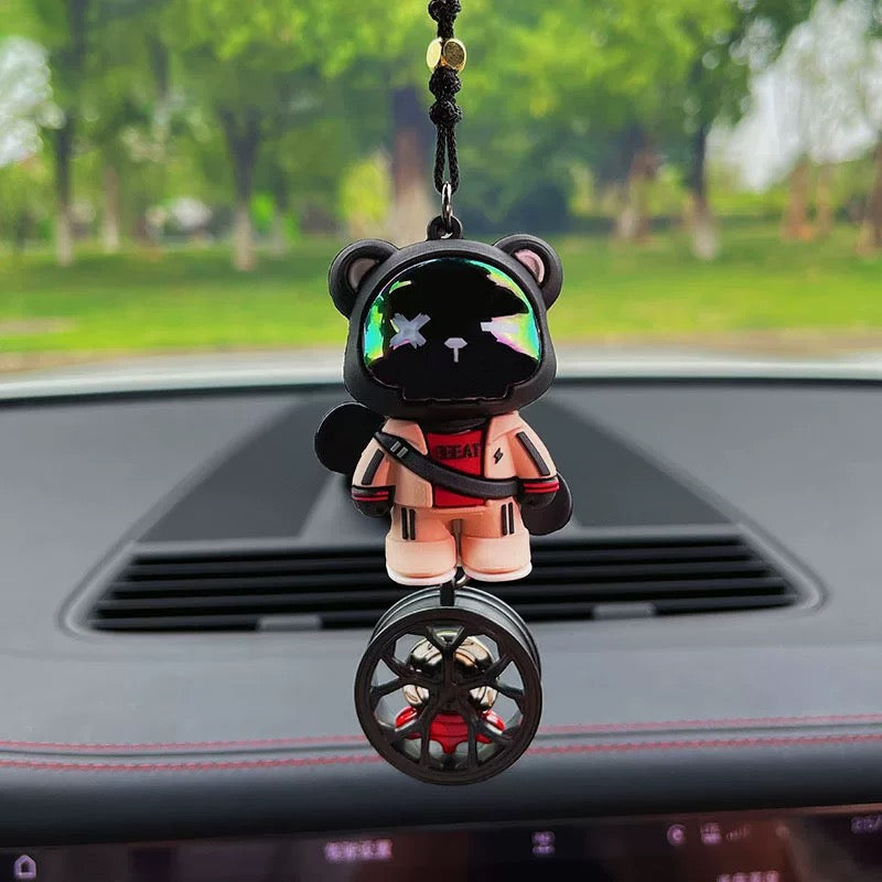 Creative Bear Car Ornament – Cute & Stylish Interior Hanging Pendant