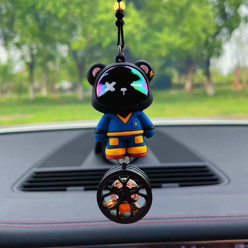 Creative Bear Car Ornament – Cute & Stylish Interior Hanging Pendant