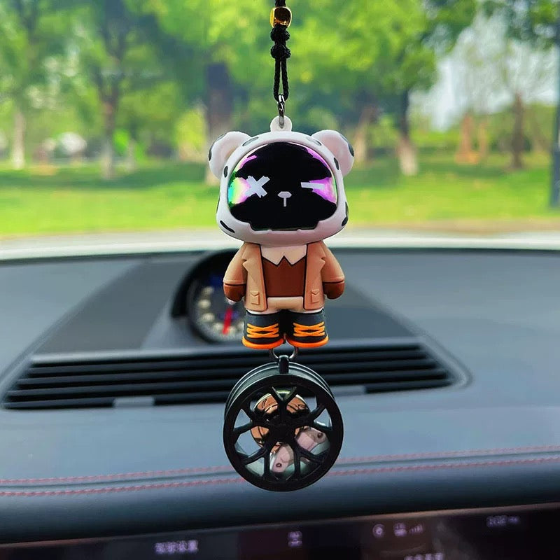 Creative Bear Car Ornament – Cute & Stylish Interior Hanging Pendant