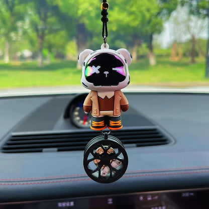 Creative Bear Car Ornament – Cute & Stylish Interior Hanging Pendant