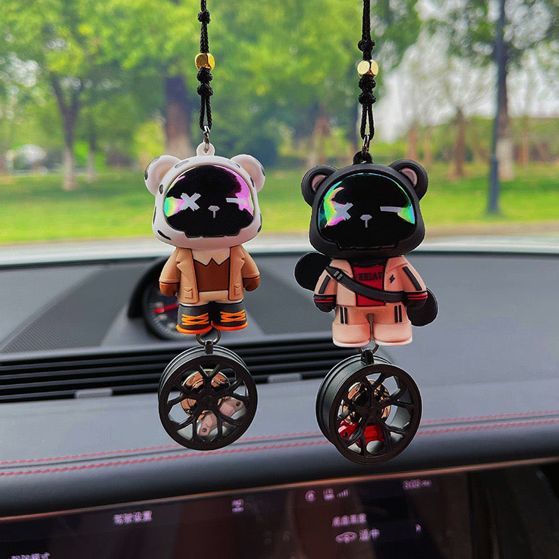 Creative Bear Car Ornament – Cute & Stylish Interior Hanging Pendant