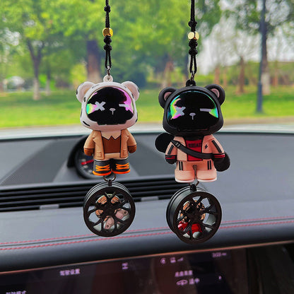 Creative Bear Car Ornament – Cute & Stylish Interior Hanging Pendant