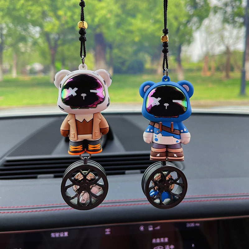 Creative Bear Car Ornament – Cute & Stylish Interior Hanging Pendant