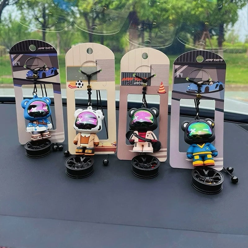 Creative Bear Car Ornament – Cute & Stylish Interior Hanging Pendant