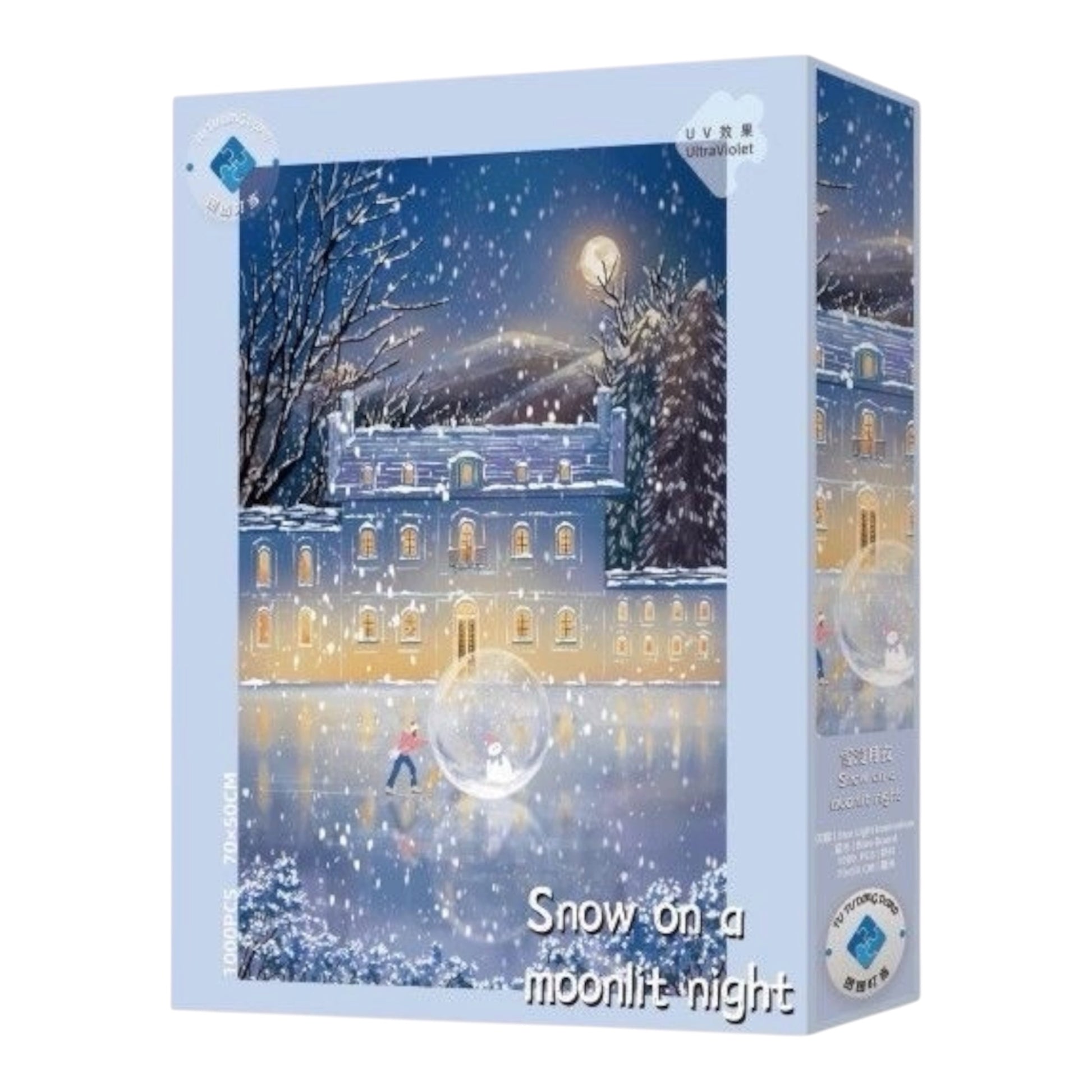 Snow on a Moonlit Night 1000 Piece Jigsaw Puzzle Tutu Dingdang