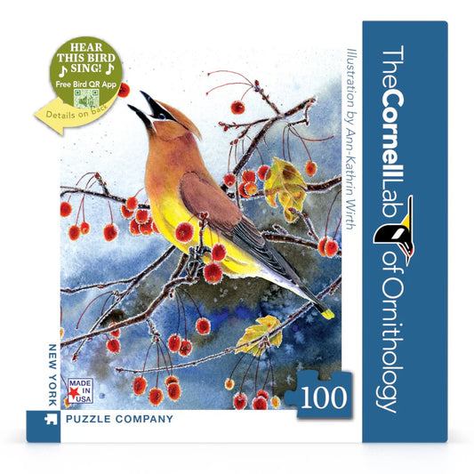 Cedar Waxwing Mini 100 Piece Mini Puzzle