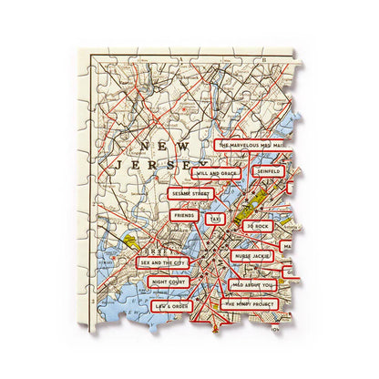 NYC Map 1000 Piece Panoramic Puzzle