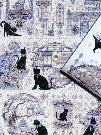 Botop Fusion Ming Dynasty Black Cat 1000 Piece Jigsaw Puzzle