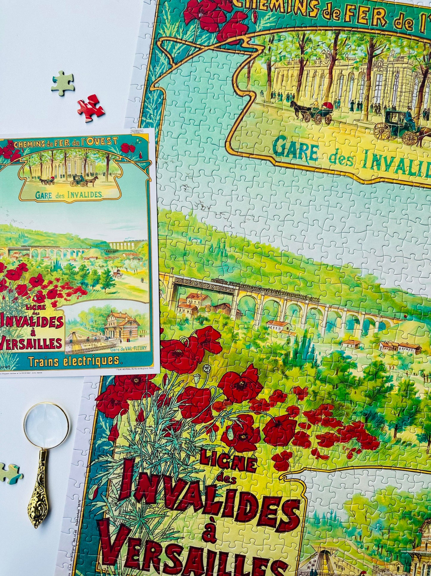 Hourglass Puzzle Train Through Flower Fields 1000 Piece Jigsaw Puzzle Hourglass Puzzle