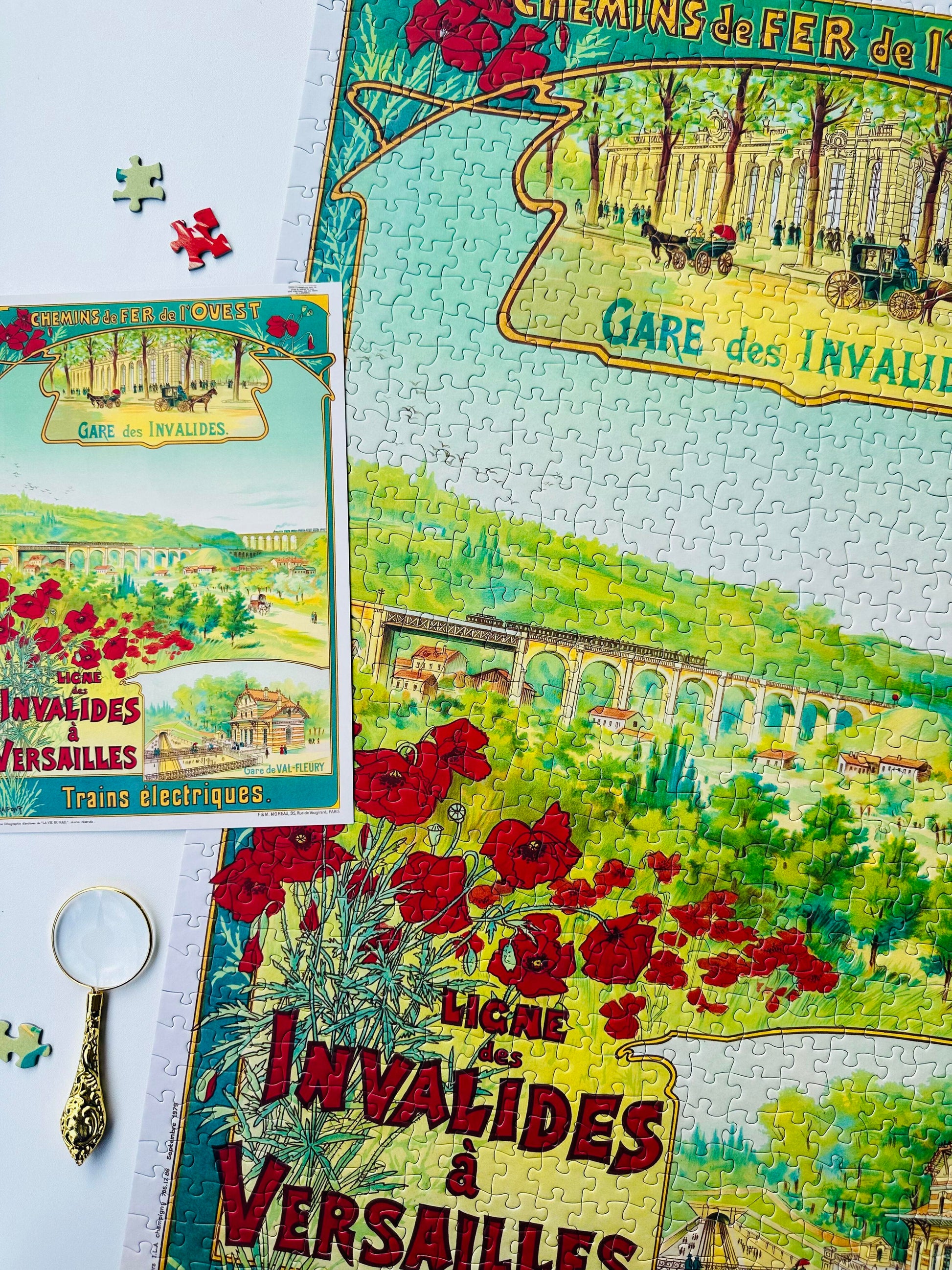 Hourglass Puzzle Train Through Flower Fields 1000 Piece Jigsaw Puzzle Hourglass Puzzle