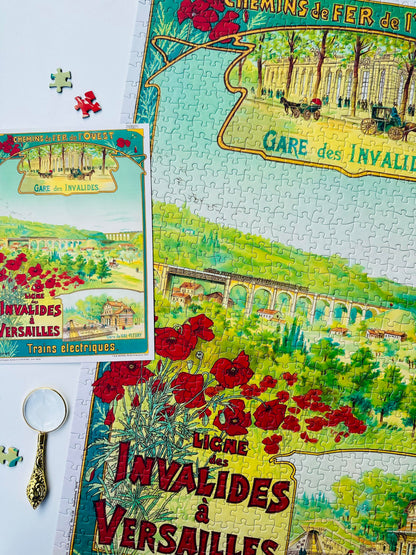Hourglass Puzzle Train Through Flower Fields 1000 Piece Jigsaw Puzzle Hourglass Puzzle