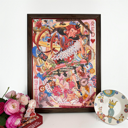Hourglass Puzzle The Red Queen and the White Queen 1000 Piece Jigsaw Puzzle Hourglass Puzzle
