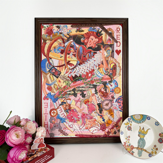 Hourglass Puzzle The Red Queen and the White Queen 1000 Piece Jigsaw Puzzle Hourglass Puzzle