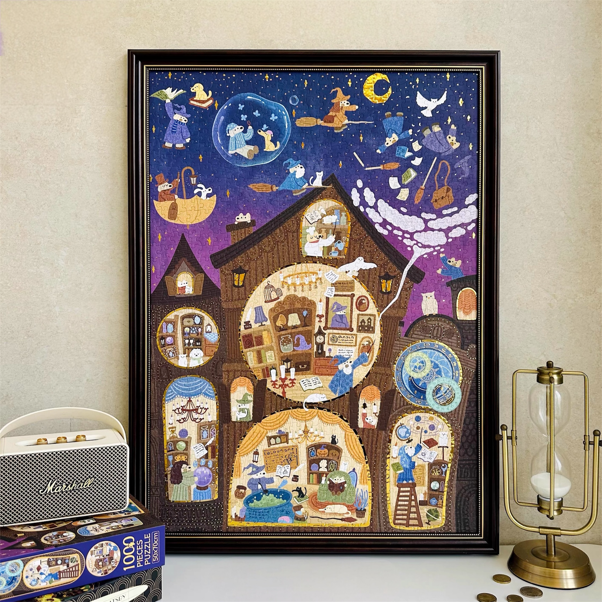 Hourglass Puzzle Dog Is the Messenger of the Magical World 1000 Piece Jigsaw Puzzle V Boutique Studio