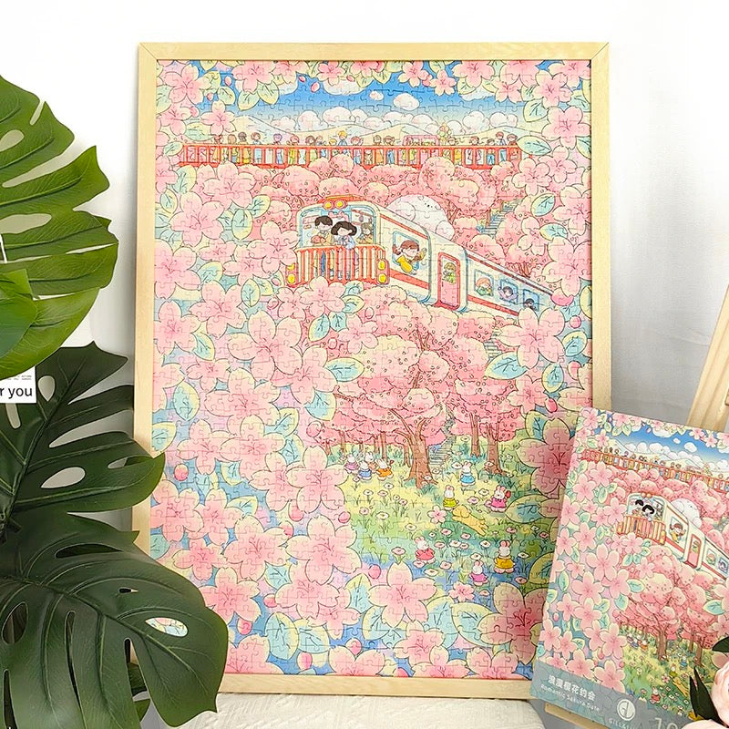 Gill & Lill Romantic Sakura Date 1000 Piece Jigsaw Puzzle
