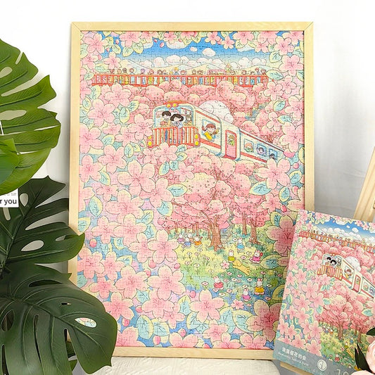 Gill & Lill Romantic Sakura Date 1000 Piece Jigsaw Puzzle