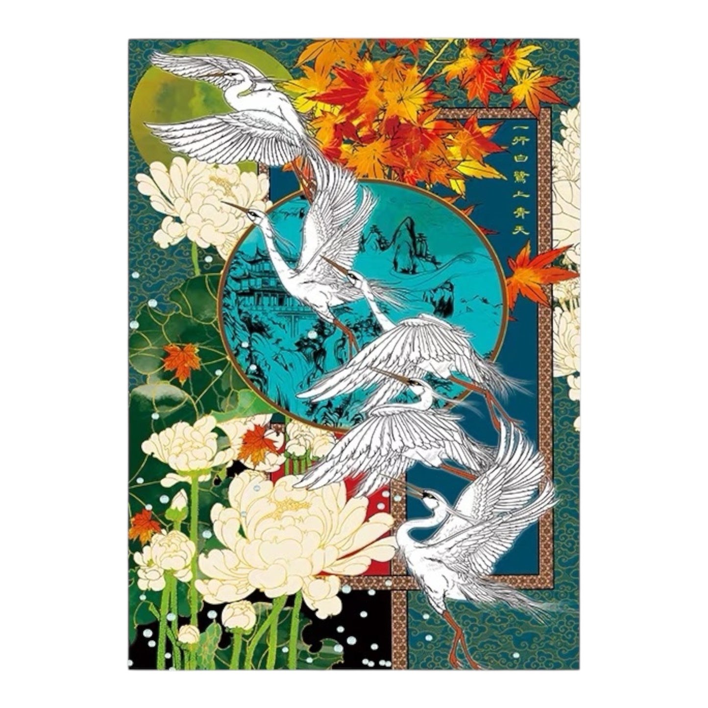 Gill & Lill Egret in Blue Sky 1000 Piece Jigsaw Puzzle