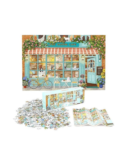 Momibook Corner Coffee Shop 1000 Piece Jigsaw Puzzle