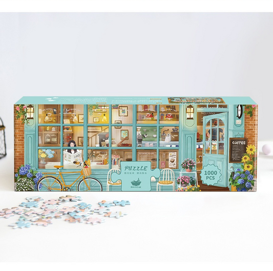 Momibook Corner Coffee Shop 1000 Piece Jigsaw Puzzle